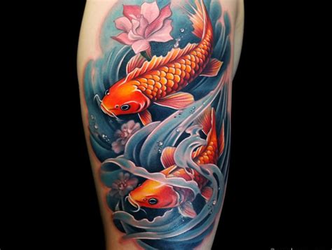 2 koi tattoo|dragon koi fish tattoo meaning.